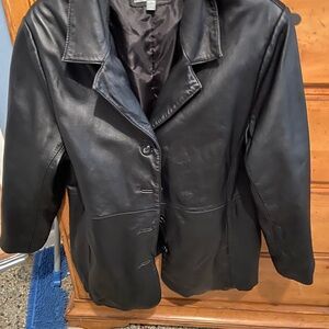 Classic Women's Black Leather Jacket